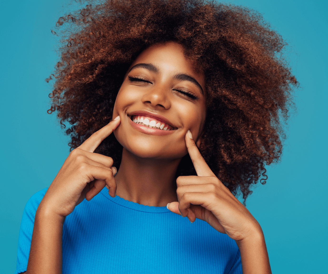 Woman with a healthy smile and good oral health